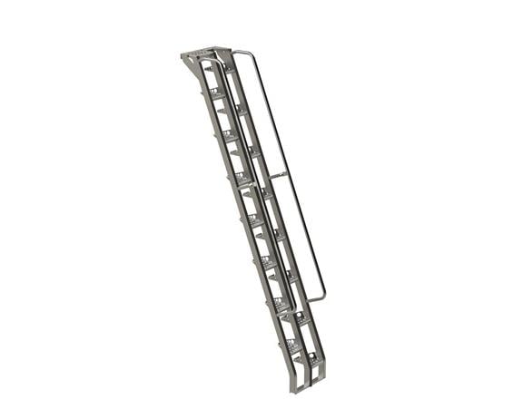 Stainless Steel - Flush Handrails - Alternating Tread Stairs | Motion ...